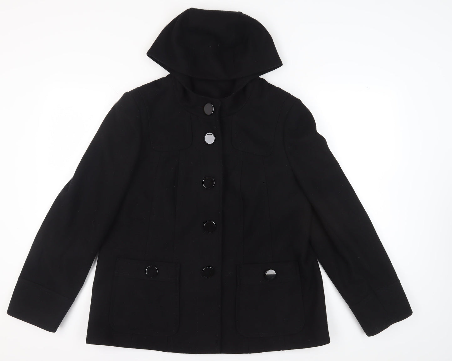 Evans Women's Black Wool Coat Size 16