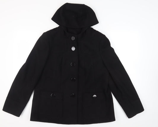 Evans Women's Black Wool Coat Size 16
