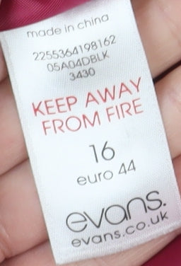 Evans Women's Black Wool Coat Size 16