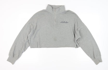 Hollister Women's Grey Pullover Sweatshirt M