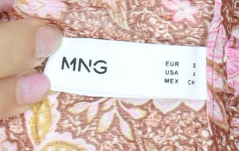 Womens UK Size 6 MNG Multicoloured Tunic Blouse