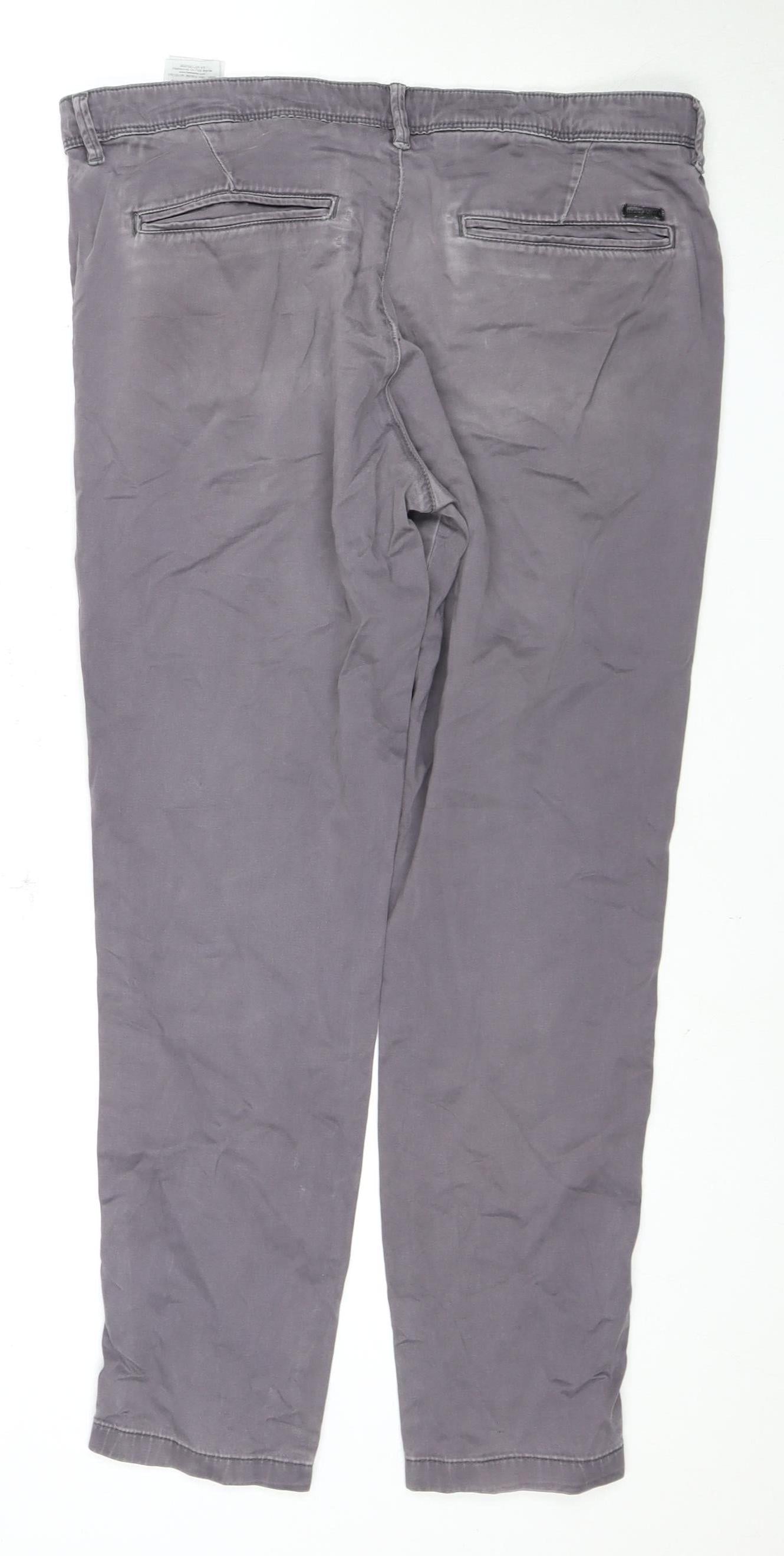 Jack & Jones Men's Grey Chino Trousers Size 34