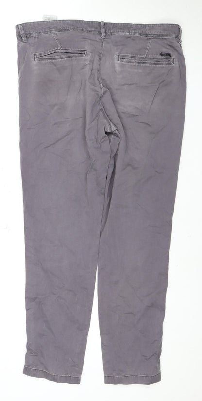 Jack & Jones Men's Grey Chino Trousers Size 34