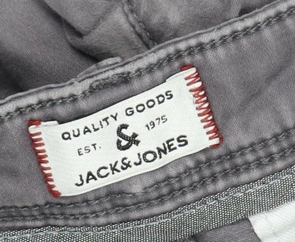 Jack & Jones Men's Grey Chino Trousers Size 34