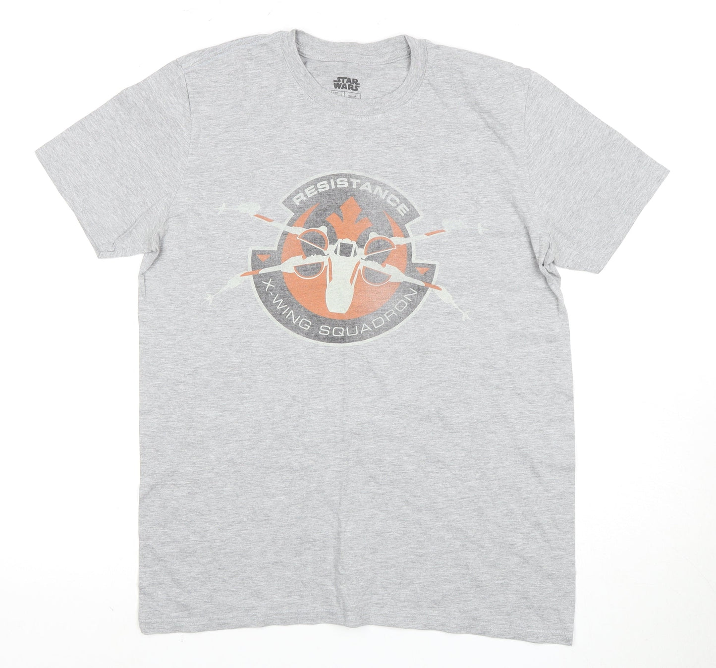 Star Wars Grey Men's T-Shirt, Medium, Short Sleeve