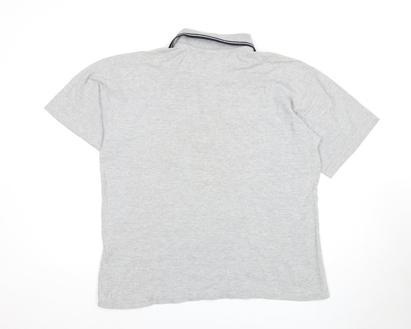 Ellesse Men's Grey Polo, M, Cotton, Short Sleeve