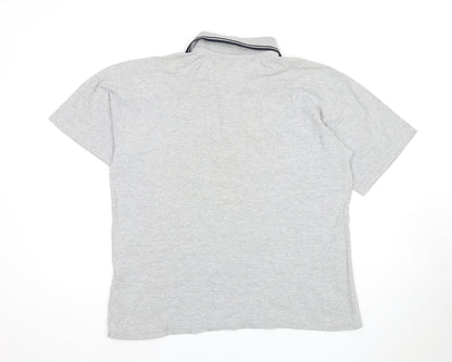 Ellesse Men's Grey Polo, M, Cotton, Short Sleeve