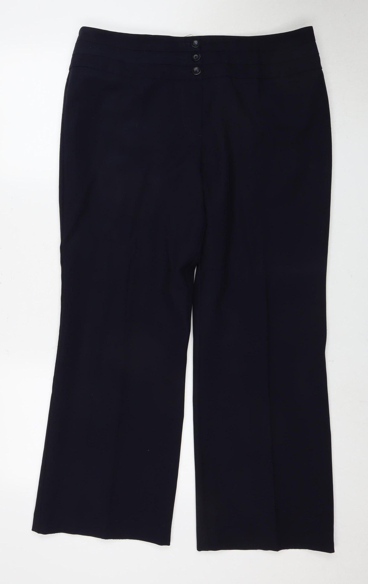 Womens UK Size 16 Marks and Spencer Regular Fit  Black Trousers