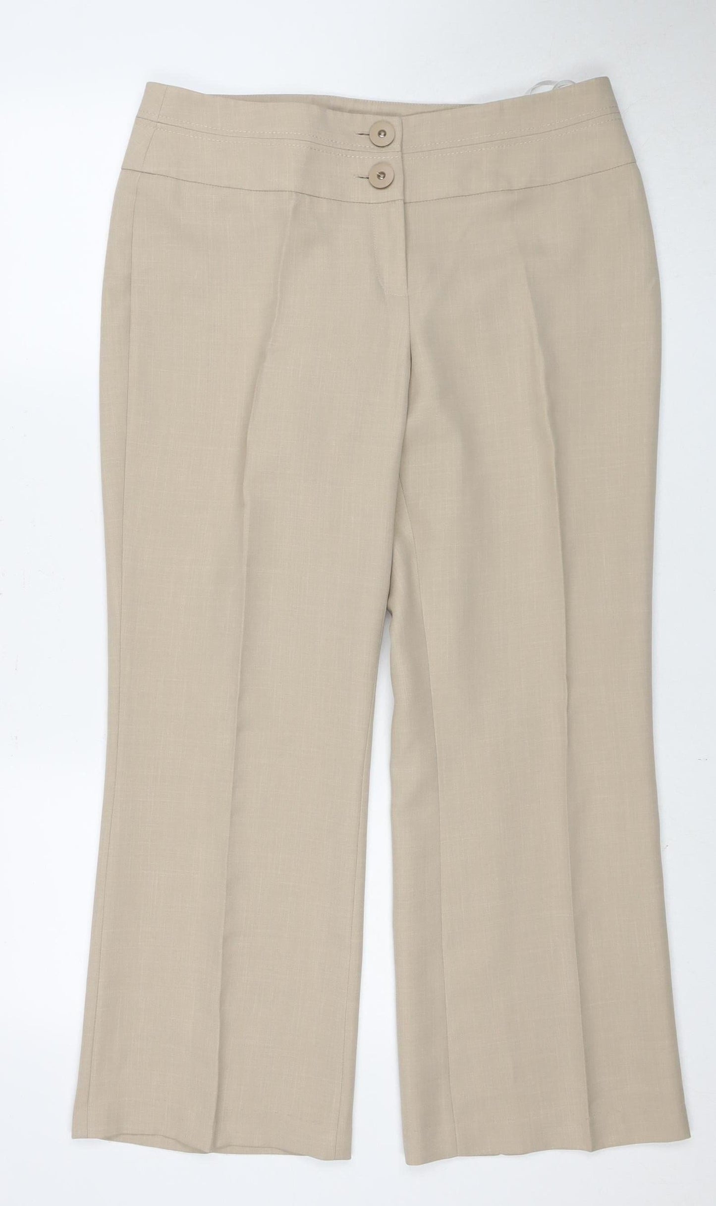 Autonomy Beige Women's Trousers 16P Straight Leg