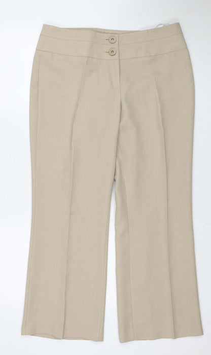 Autonomy Beige Women's Trousers 16P Straight Leg