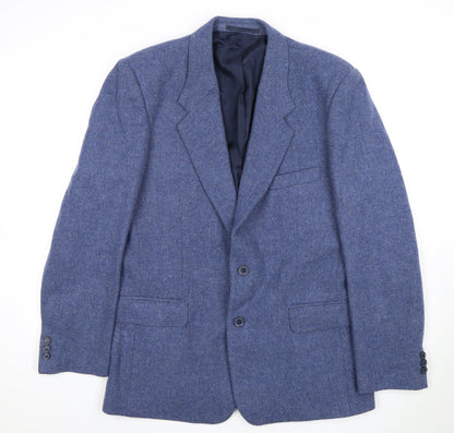 Mens UK Size 40 Classic Regular Blue Suit Jacket