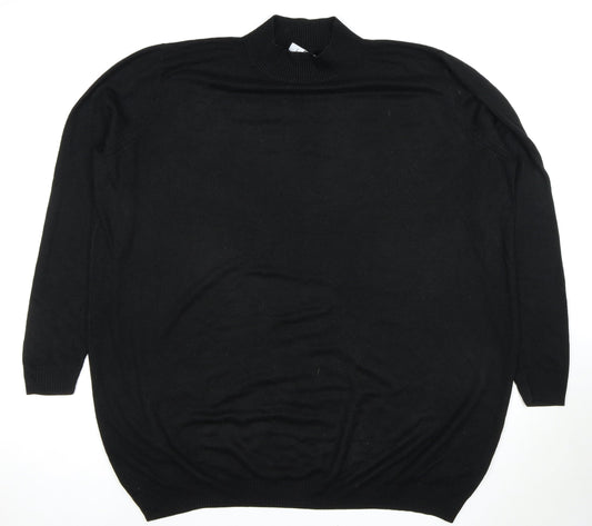 Collusion Women's Black High Neck Pullover Jumper, Size 10
