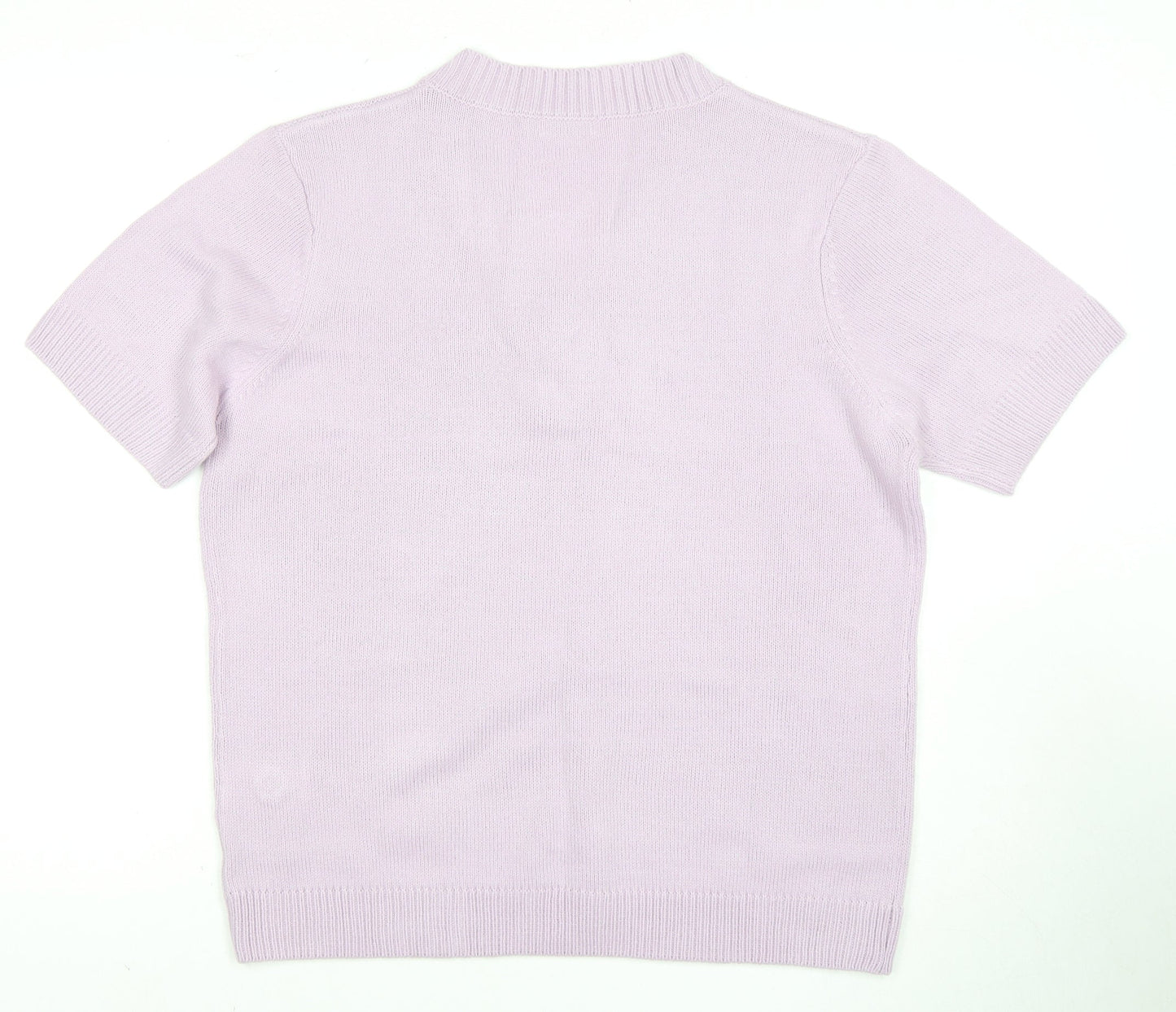 Damart Women's Purple Henley V-Neck Jumper Size 18/20