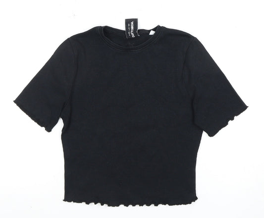 Collusion Women’s Black Slim T-Shirt, Size 10
