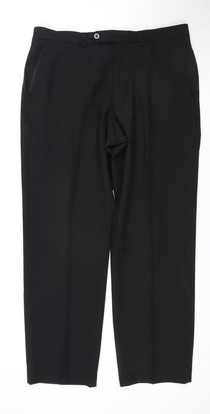 Marks and Spencer Men's Black 36 Ankle Trousers