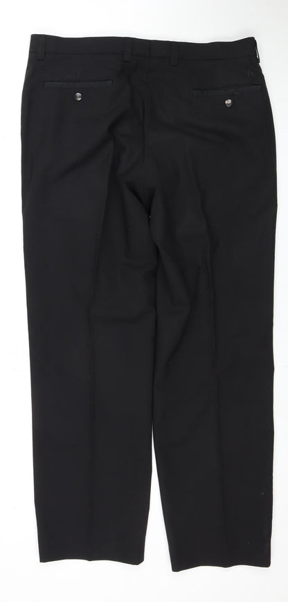 Marks and Spencer Men's Black 36 Ankle Trousers