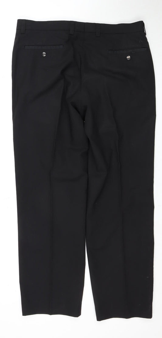 Marks and Spencer Men's Black 36 Ankle Trousers
