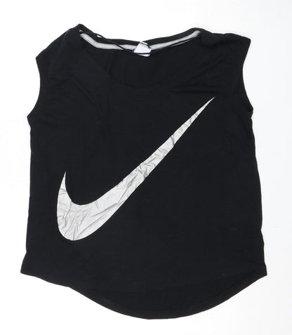 Womens UK Size L Nike Black Basic Tank