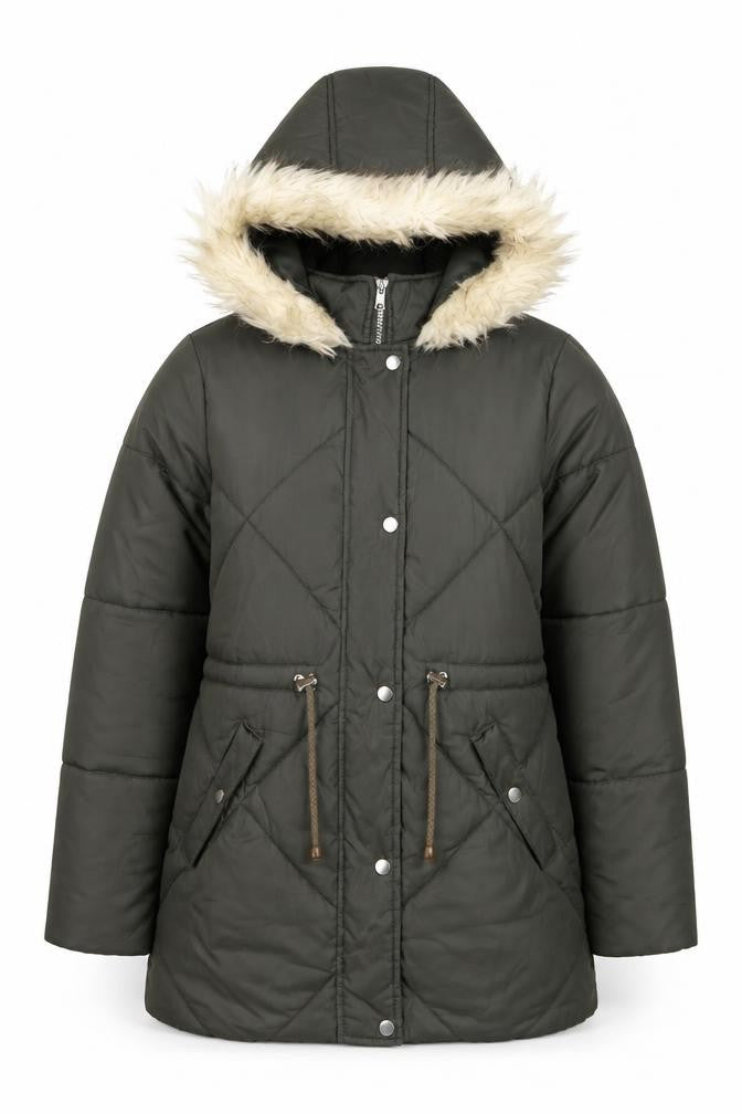 Womens UK Size 10 New Look Green Puffer Jacket