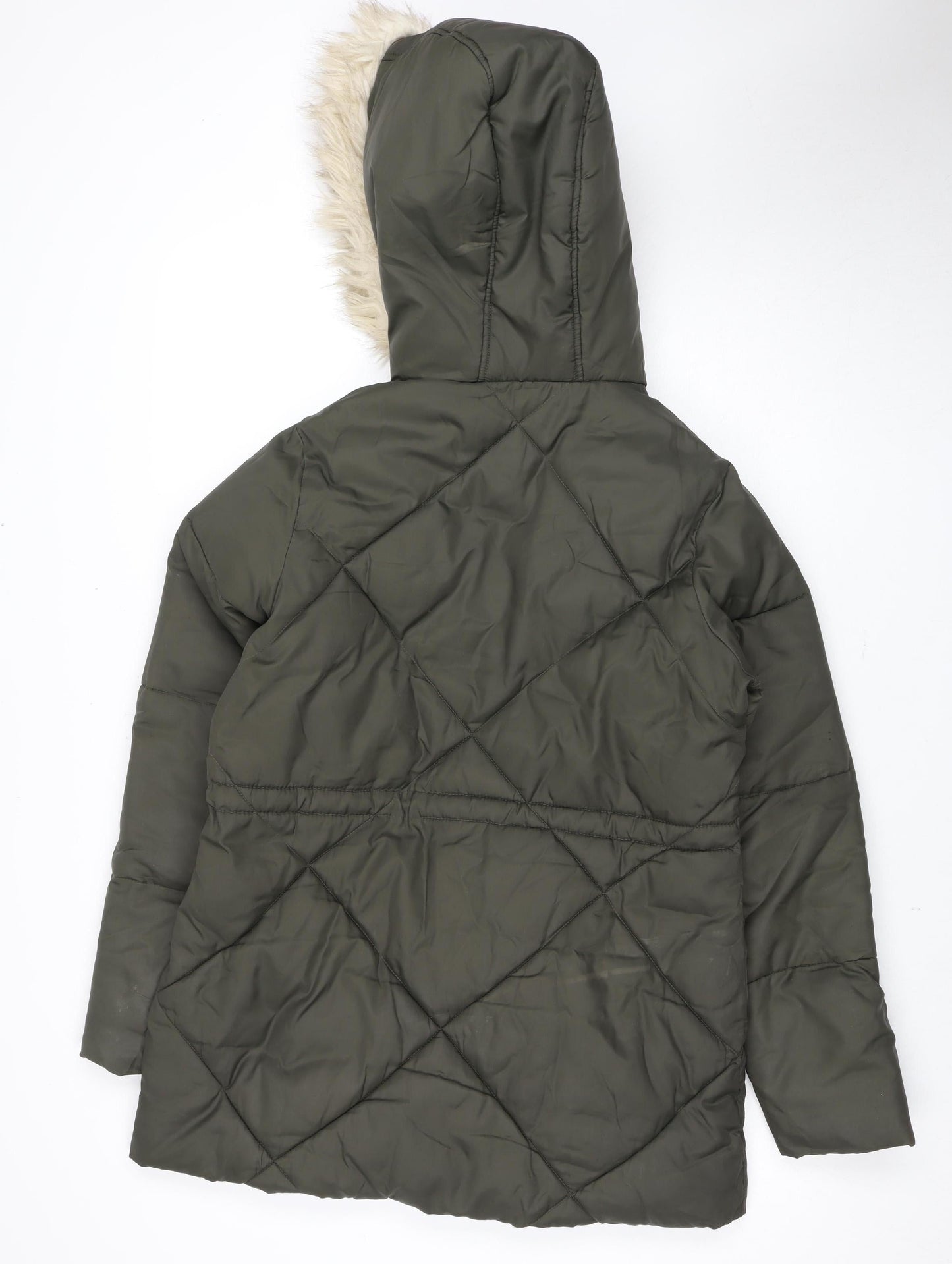 Womens UK Size 10 New Look Green Puffer Jacket