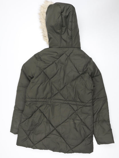 Womens UK Size 10 New Look Green Puffer Jacket