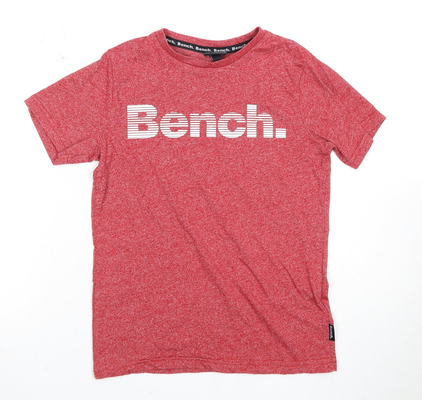 Bench Boys Red Logo T-Shirt, Size 7-8 Years, Regular Fit