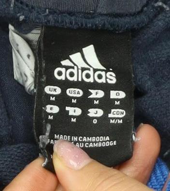 Adidas Men's Blue Track Pants M, Elastic, Gym Ready