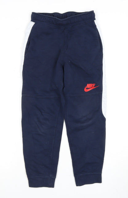 Nike Boys Blue Jogger Trousers, Size M, Cotton Blend