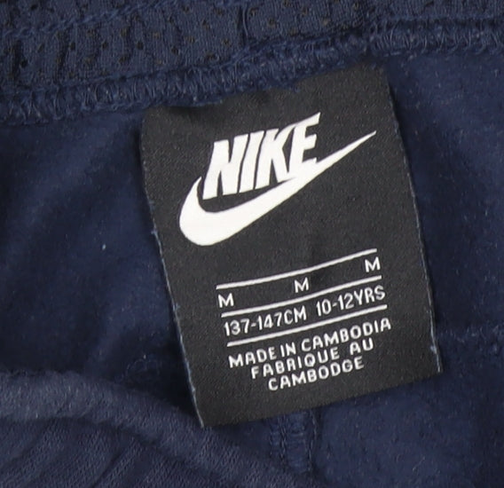 Nike Boys Blue Jogger Trousers, Size M, Cotton Blend
