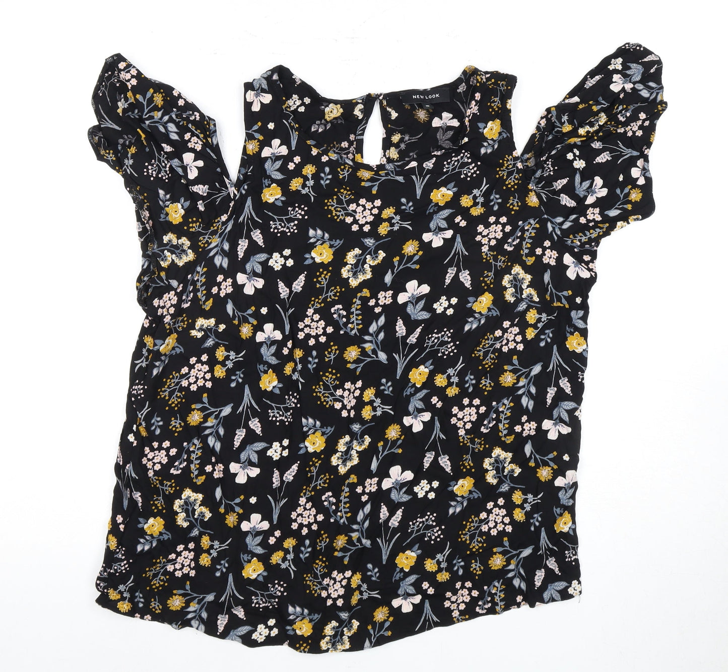 Womens UK Size 16 New Look Black Tunic Blouse