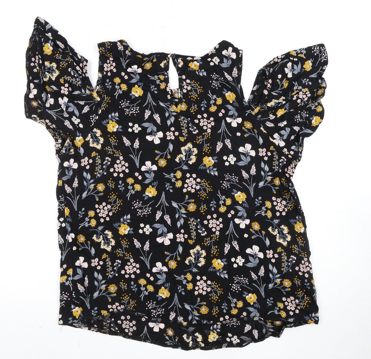 Womens UK Size 16 New Look Black Tunic Blouse