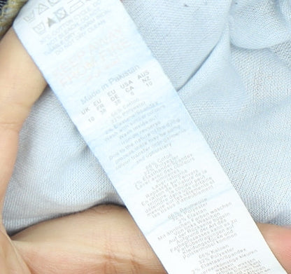 Boohoo Women’s Blue Skinny Jeans, Size 10, Button Accent