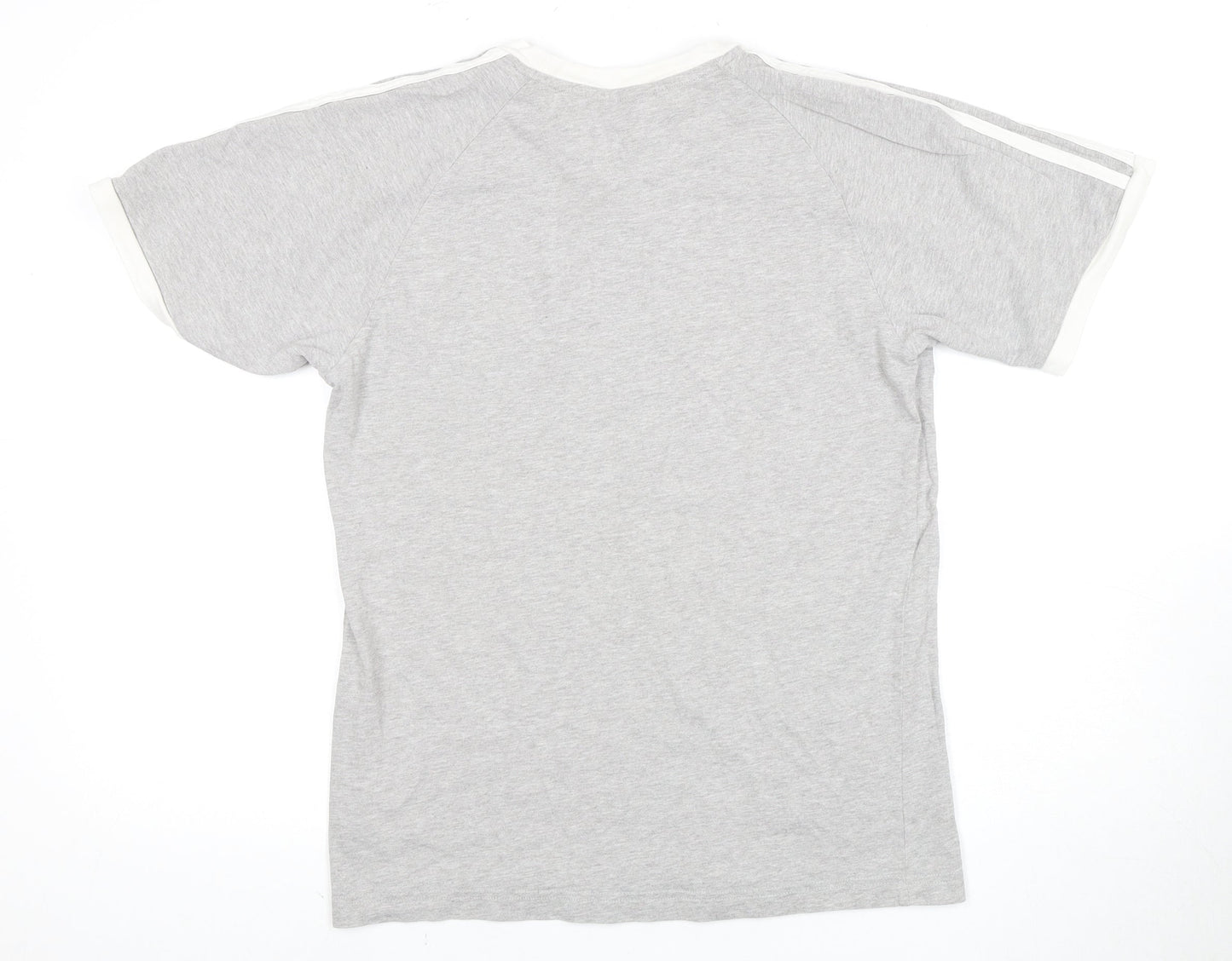 Adidas Men's Grey Cotton Short Sleeve T-Shirt S