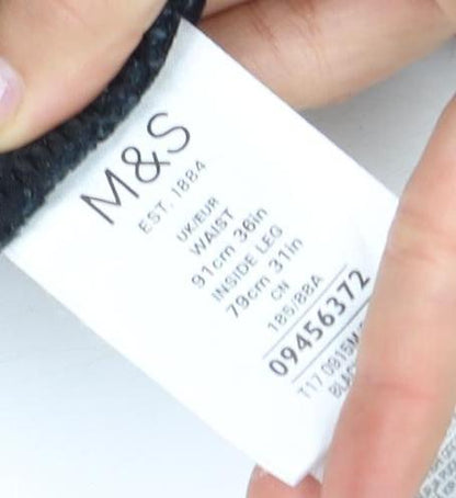 Marks and Spencer Men's Black Straight Jeans 31 in