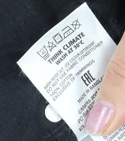 Marks and Spencer Men's Black Straight Jeans 31 in