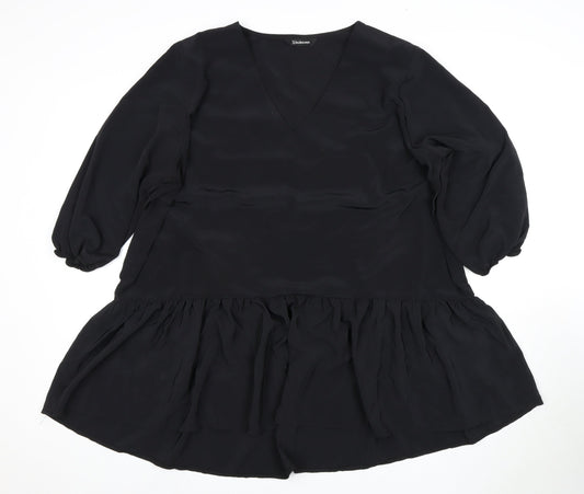 Womens UK Size 20 Kaleidoscope Black Tunic Blouse