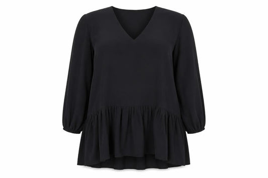 Womens UK Size 20 Kaleidoscope Black Tunic Blouse