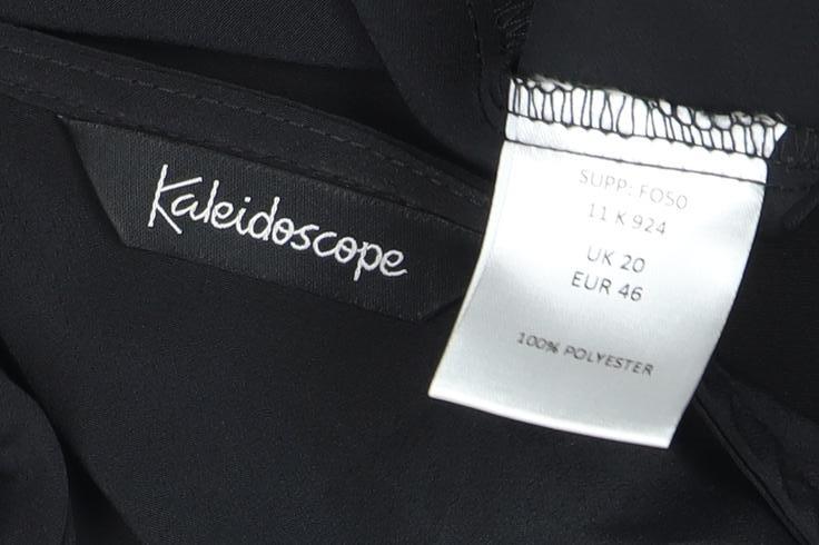Womens UK Size 20 Kaleidoscope Black Tunic Blouse