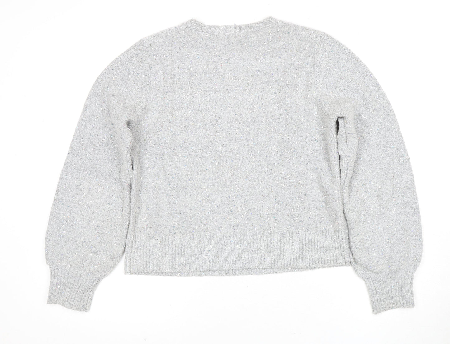 Oasis Women's Grey Crew Neck Pullover Jumper Medium