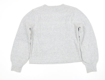 Oasis Women's Grey Crew Neck Pullover Jumper Medium