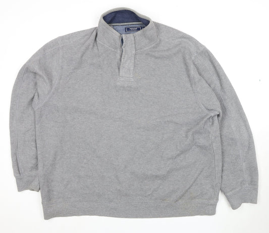 Maine New England Men's XL Grey Collared Pullover Jumper