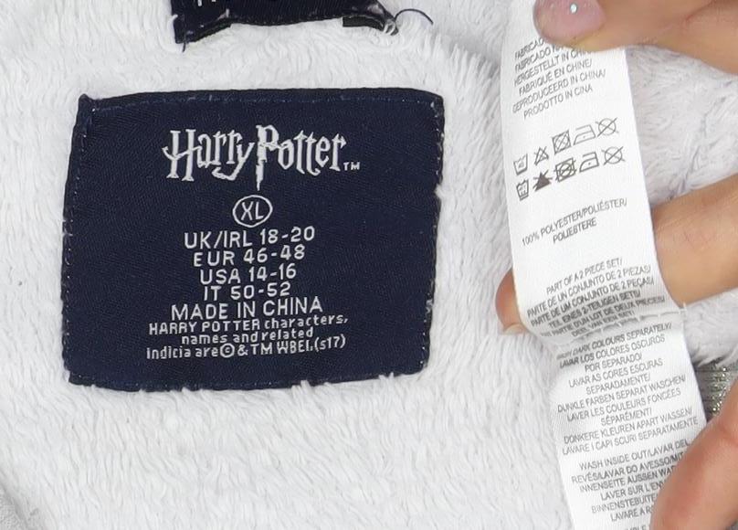 Harry Potter Women's Grey XL Fleece Pyjama Top