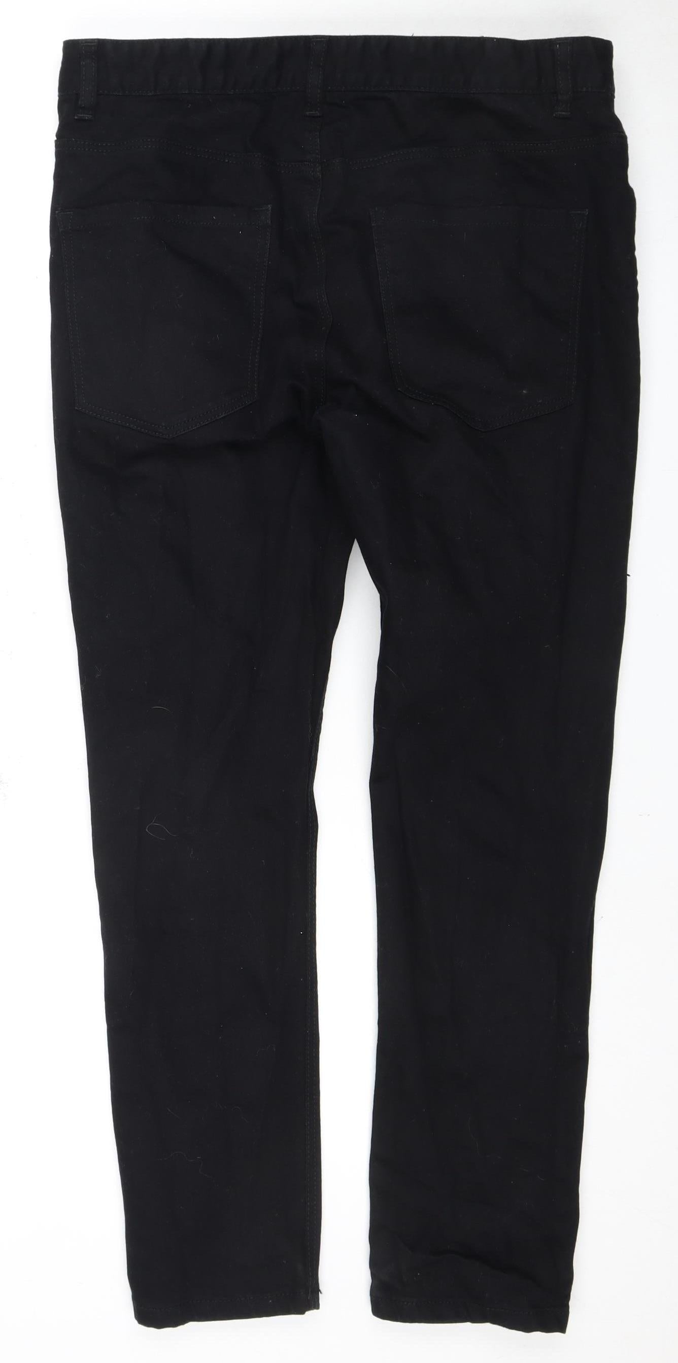 Next Men's Black Straight Jeans, Size L, Regular Fit