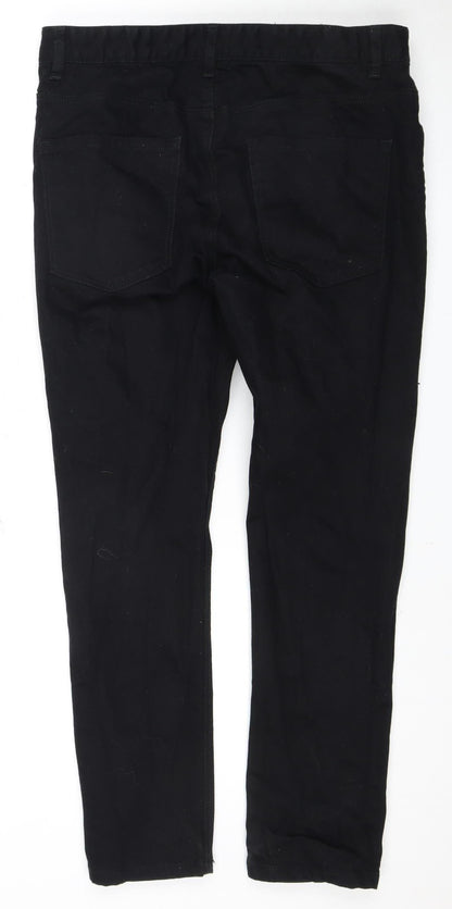 Next Men's Black Straight Jeans, Size L, Regular Fit