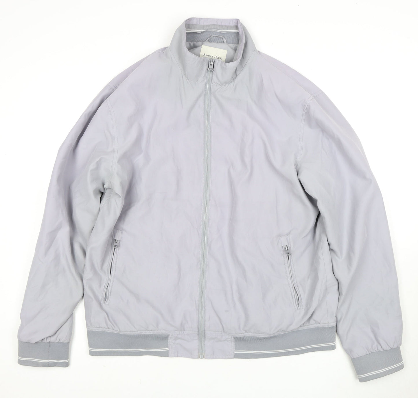 Aspen & Court Men's Grey Full-Zip Jacket - Large