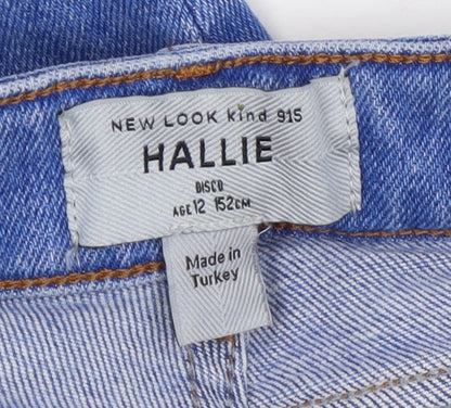 New Look Girls Blue Skinny Jeans, Age 12, Ripped Detail