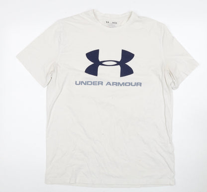 Under Armour Men's White M Logo T-Shirt