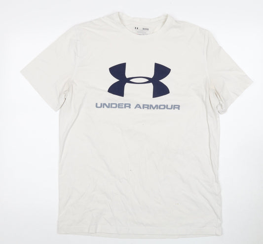 Under Armour Men's White M Logo T-Shirt