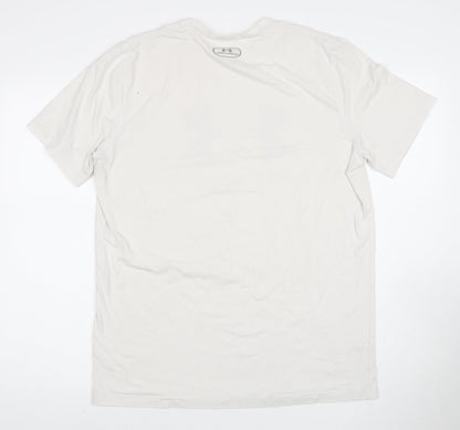 Under Armour Men's White M Logo T-Shirt