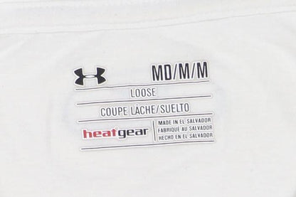 Under Armour Men's White M Logo T-Shirt